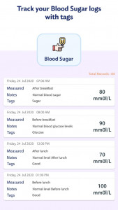 اسکرین شات برنامه Glucose: Blood Sugar Logs 4