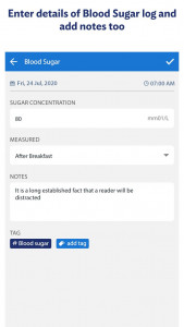 اسکرین شات برنامه Glucose: Blood Sugar Logs 5