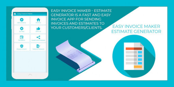 اسکرین شات برنامه Easy Invoice Maker - Estimate Generator 1