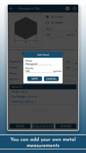 اسکرین شات برنامه Metal: Steel Weight Calculator 5