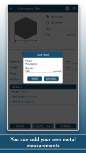 اسکرین شات 5 برنامه Metal: Steel Weight Calculator