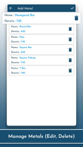 اسکرین شات 6 برنامه Metal: Steel Weight Calculator