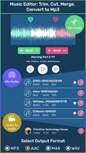اسکرین شات 1 برنامه Music Editor: Trim, Cut, Merge