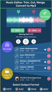 اسکرین شات 1 برنامه Music Editor: Trim, Cut, Merge