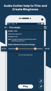 اسکرین شات برنامه Music Editor: Trim, Cut, Merge, Convert to Mp3 4
