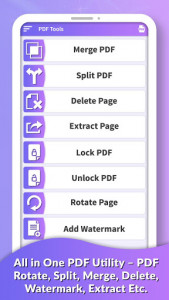 اسکرین شات برنامه PDF Utility – Merge, Split, Delete, Extract & Lock 2