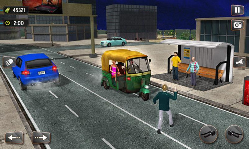 اسکرین شات برنامه TukTuk Rickshaw Driving Game. 1