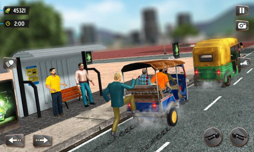 اسکرین شات برنامه TukTuk Rickshaw Driving Game. 5