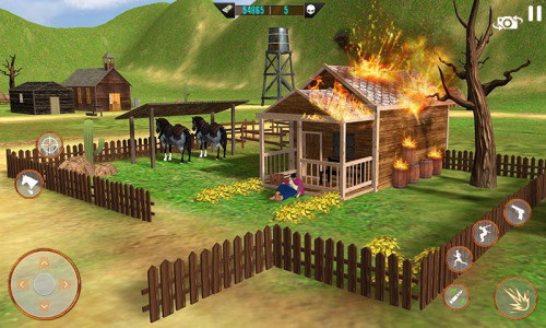 اسکرین شات برنامه West Cowboy Shooting Games 3D 6