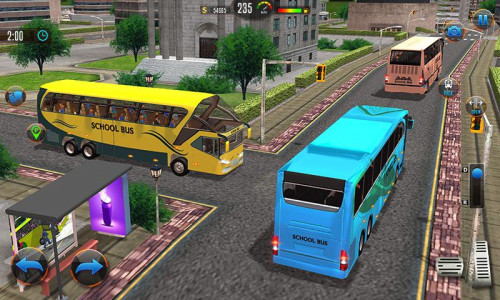 اسکرین شات برنامه Offroad School Bus Drive Game 1