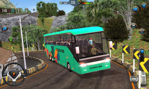 اسکرین شات برنامه Offroad School Bus Drive Game 6