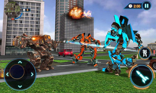اسکرین شات برنامه US Police Car Robot Fight Game 5