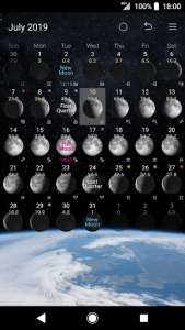اسکرین شات برنامه Simple Moon Phase Calendar 5