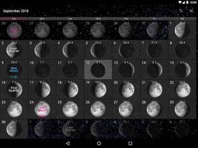 اسکرین شات برنامه Simple Moon Phase Calendar 6