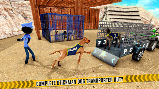 اسکرین شات برنامه Stickman Police Dog ATV Bike Transporter 7