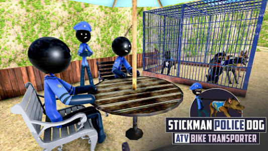 اسکرین شات برنامه Stickman Police Dog ATV Bike Transporter 5