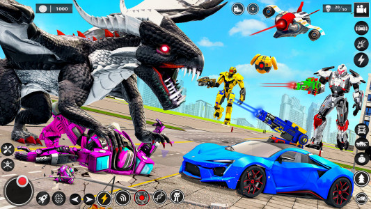 اسکرین شات 1 بازی Dragon Robot Car Transform 3D