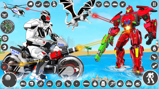 اسکرین شات 4 بازی Dragon Robot Car Transform 3D