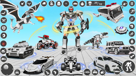 اسکرین شات 5 بازی Dragon Robot Car Transform 3D