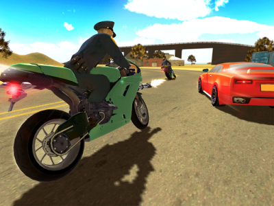 اسکرین شات بازی Moto Bike Police Chase 3D 4