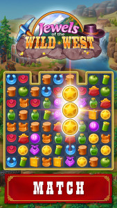 اسکرین شات 1 بازی Jewels of the Wild West・Match3