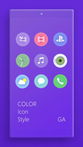 اسکرین شات برنامه Theme XPERIA ON™ | Be Purple - 🎨Design For SONY 3