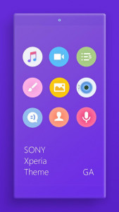 اسکرین شات برنامه Theme XPERIA ON™ | Be Purple - 🎨Design For SONY 2