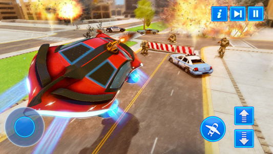 اسکرین شات بازی Real Flying Rescue Car Simulator- Driving Games 3D 1
