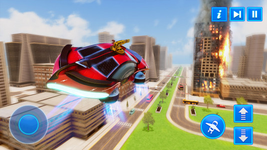 اسکرین شات بازی Real Flying Rescue Car Simulator- Driving Games 3D 3