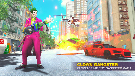 اسکرین شات برنامه Grand Clown Crime City War: Gangster Crime Games 1