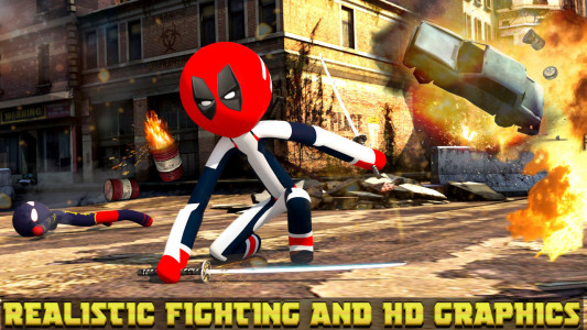 اسکرین شات برنامه Super Stickman Rope Hero Fight 1