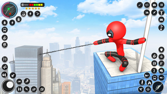 اسکرین شات بازی Stickman Spider Rope Games 5