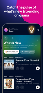 اسکرین شات 3 برنامه Gaana: MP3 Songs, Music App