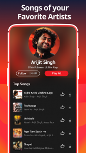 اسکرین شات برنامه Gaana Hindi Song Music App 5