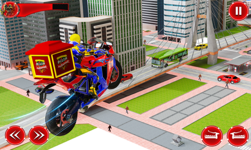 اسکرین شات بازی Superhero Bike Delivery Taxi 1