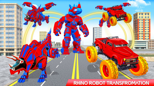 اسکرین شات برنامه Army Truck Rhino Robot Car 3d 7