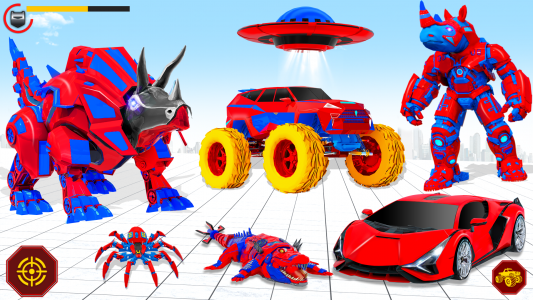 اسکرین شات برنامه Army Truck Rhino Robot Car 3d 4