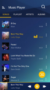 اسکرین شات برنامه Music Player for Samsung Galaxy 1
