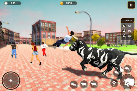 اسکرین شات بازی Angry Bull City Rampage 3D 3