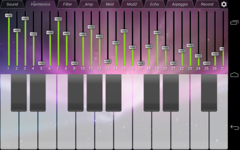 اسکرین شات برنامه WaveSynth Synthesizer 2