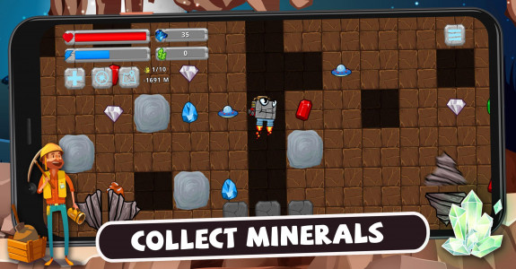 اسکرین شات بازی Digger Machine: find minerals 1