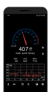 اسکرین شات برنامه Sound Meter 3