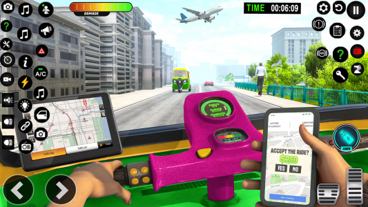 اسکرین شات بازی Auto Game: Rickshaw Driving 3D 4
