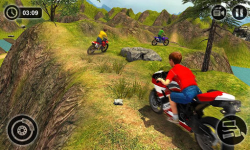 اسکرین شات بازی Kids Downhill Mountain Motorbike Riding 3