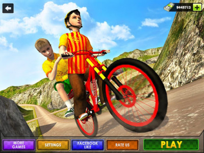 اسکرین شات بازی Kids Bicycle Taxi Sim 2018: Offroad BMX Racing 6