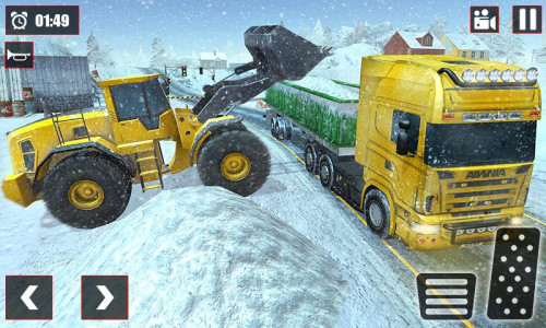 اسکرین شات بازی Offroad Snow Trailer Truck Dri 4