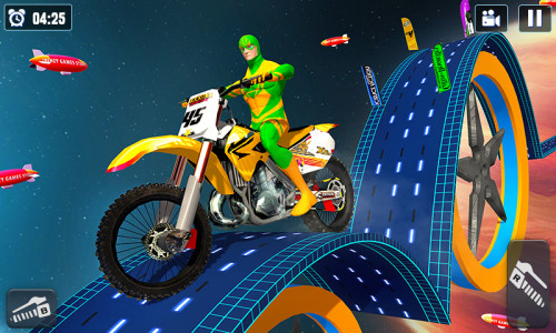 اسکرین شات بازی Superhero GT Bike Racing Stunt 5