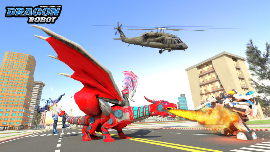 اسکرین شات برنامه Flying Dragon Robot Car Games 1