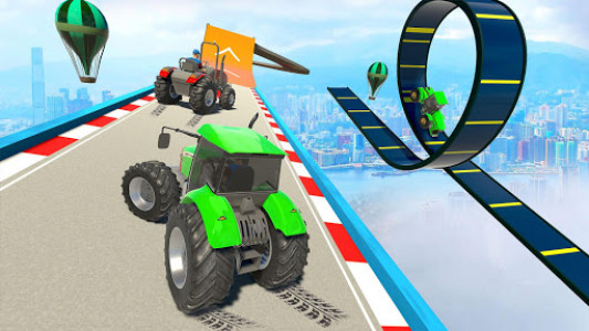 اسکرین شات برنامه Mega Ramp Stunts Racing games: New Tractor games 4
