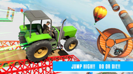 اسکرین شات برنامه Mega Ramp Stunts Racing games: New Tractor games 5